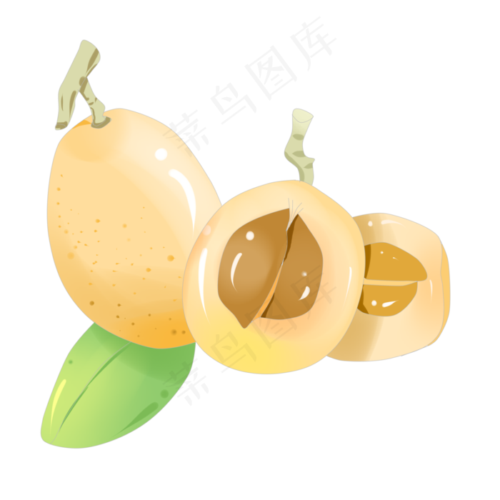 黄色水果枇杷