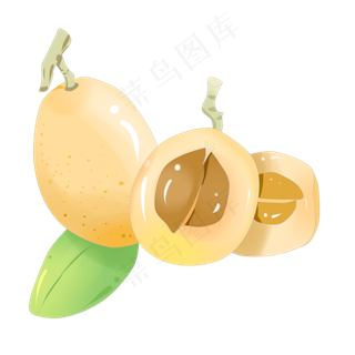 黄色水果枇杷