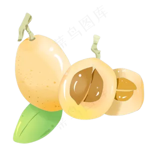 黄色水果枇杷