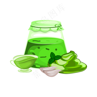 矢量手绘卡通果汁