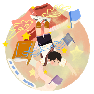 热爱读书阅读少年知识的海洋翅膀,免抠元素