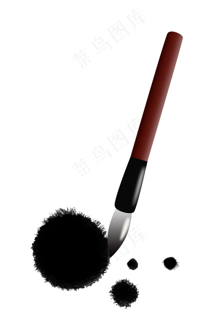 手绘毛笔笔刷墨迹