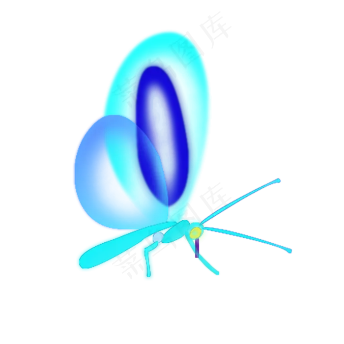 蝴蝶光感透气叠加矢量免抠