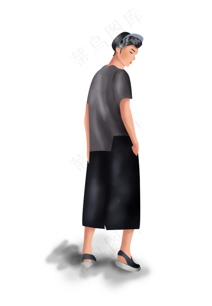 暑假手绘街舞男孩,免抠元素
