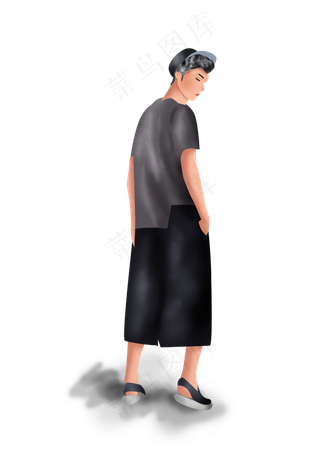 暑假手绘街舞男孩,免抠元素