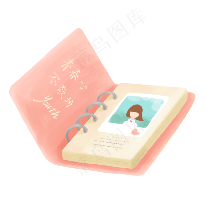 毕业季粉色同学录留念素材(2000X2000(DPI:300))psd模版下载