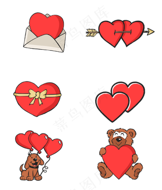 表白的爱情矢量免抠元素