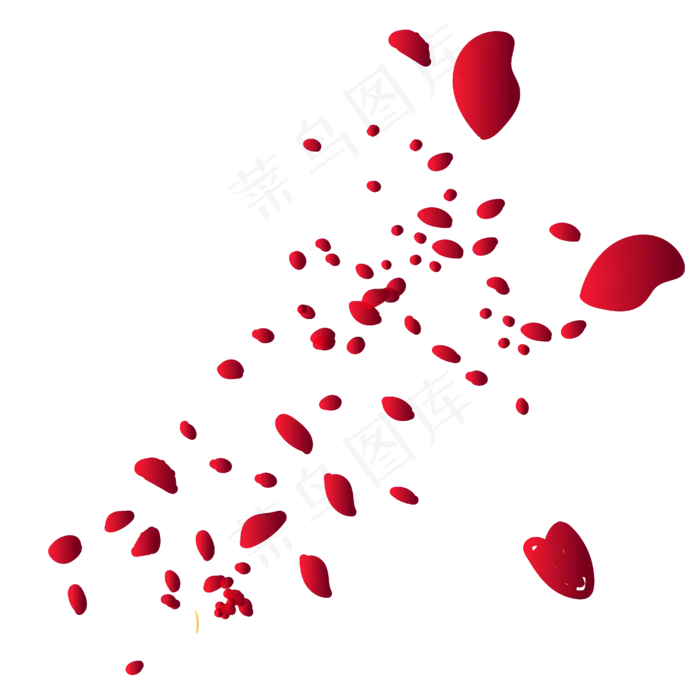 散落玫瑰花瓣七夕(4167*4168px 300 dpi )ai矢量模版下载