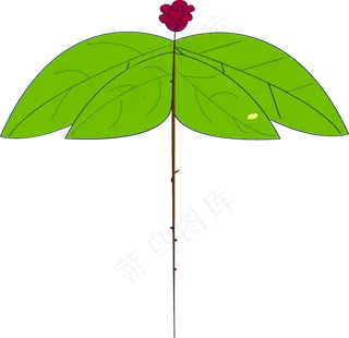 玫瑰加伞矢量装饰