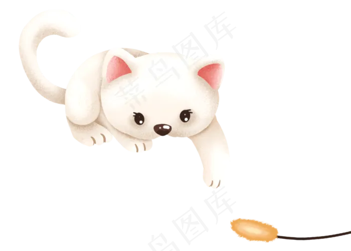 白色猫咪(1340X957(DPI:300))psd模版下载