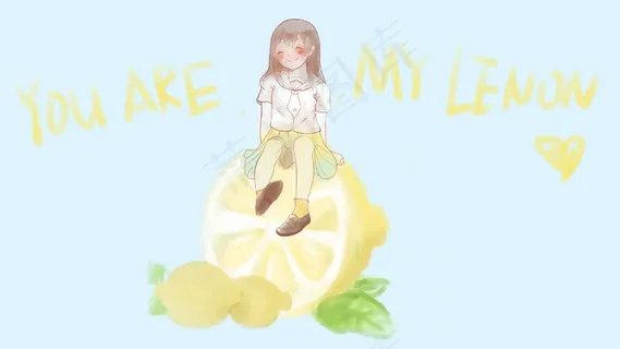 可爱柠檬夏日水手服少女 可爱柠檬夏日水手服少女