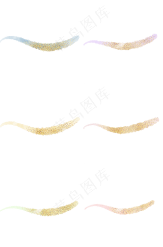 纤细彩色金粉笔刷