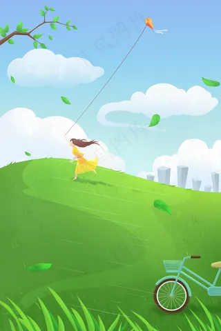 春天春游风景出门游玩