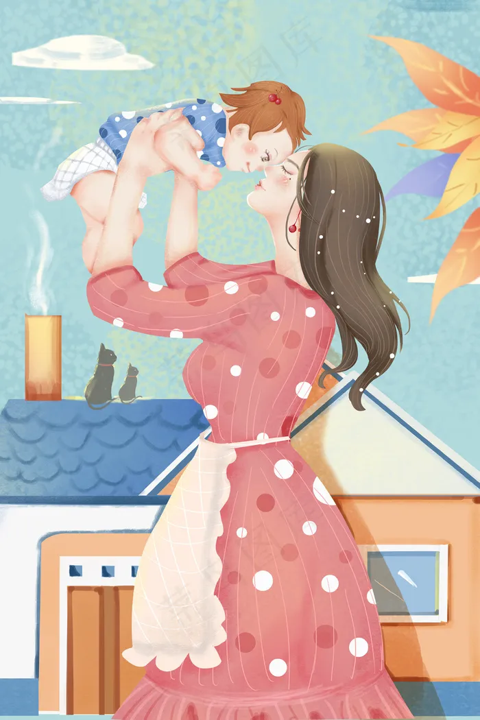 母亲节系列举高高(3545X5315(DPI:300))psd模版下载