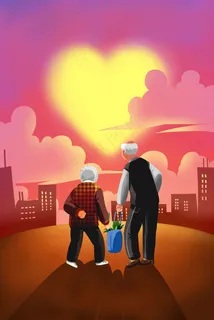 卡通手绘风2.14情人节配图