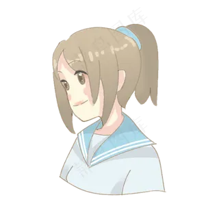 520可爱女生情侣头像PNG素材