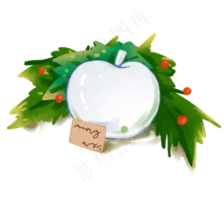 圣诞节水晶苹果平安果礼物免抠素