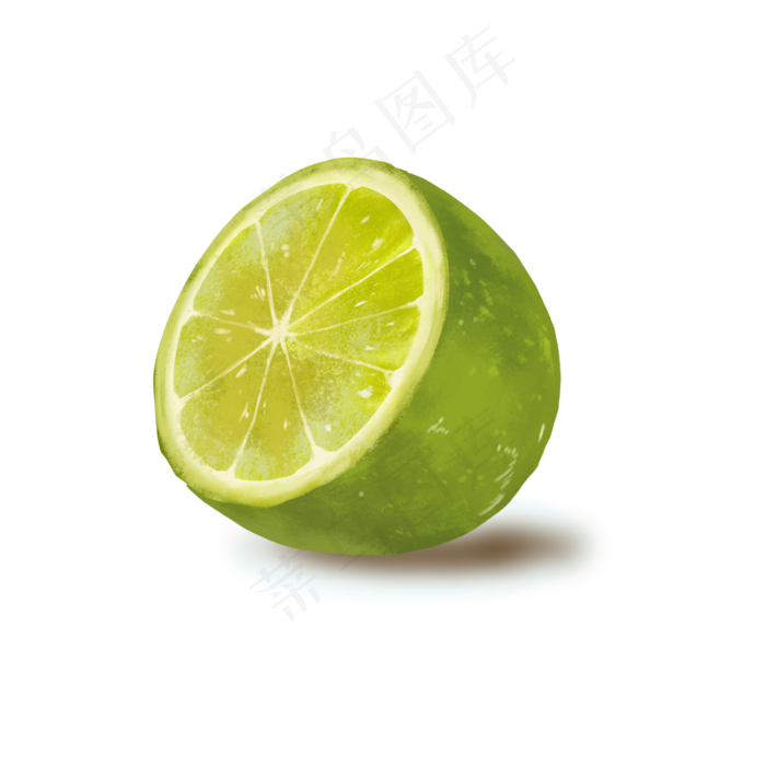 切开的青柠檬素材图