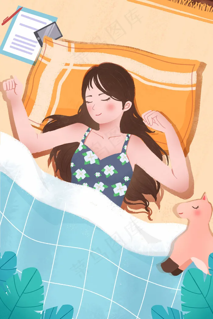 春天春日春困春乏女孩