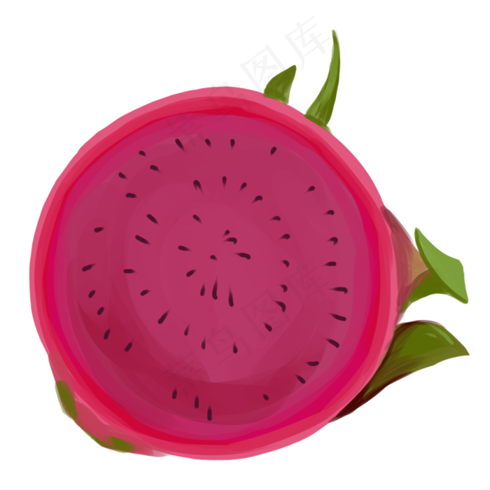 红心的热带水果火龙果