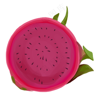 红心的热带水果火龙果