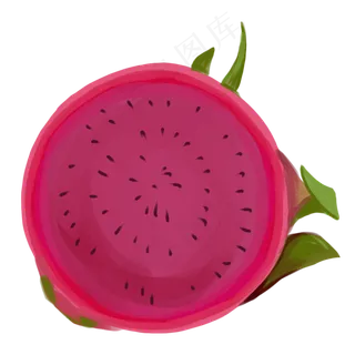 红心的热带水果火龙果