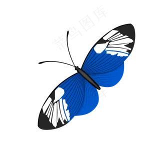 卡通手绘可爱蝴蝶彩色蝴蝶