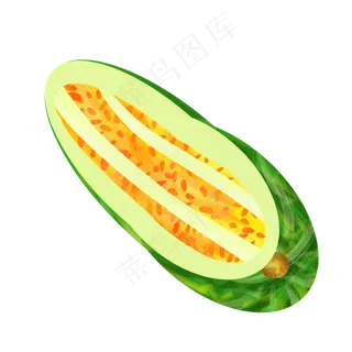 绿色卡通羊角蜜