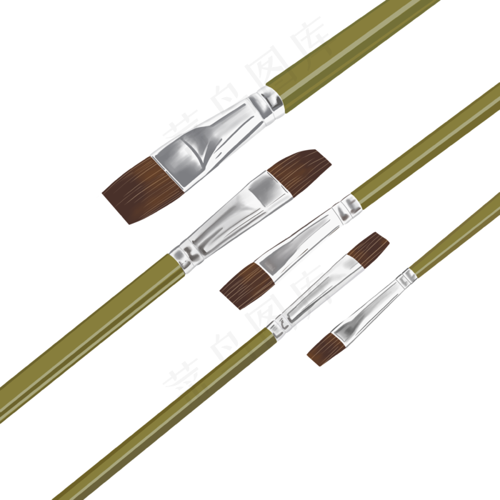 绿色画笔笔刷工具