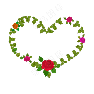 七夕节玫瑰花环