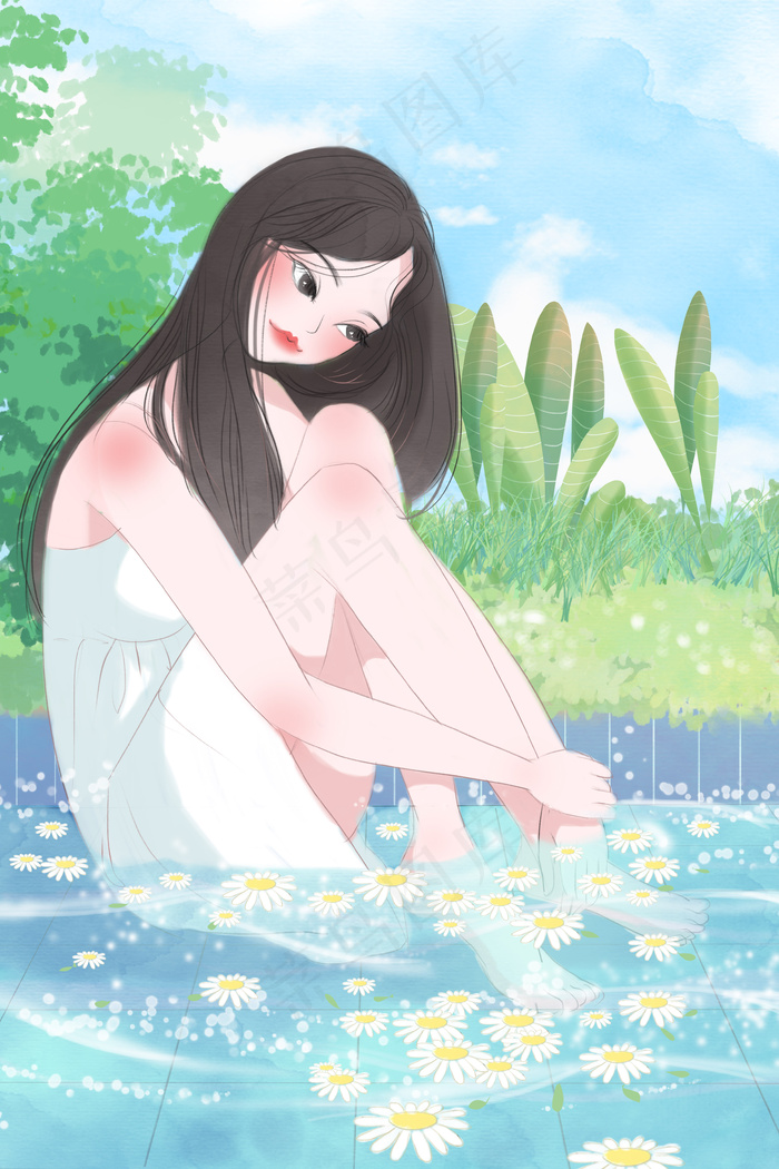 立夏节气泳池消暑