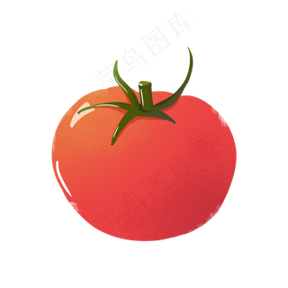 蔬菜水果元素之手绘风西红柿,免抠元素
