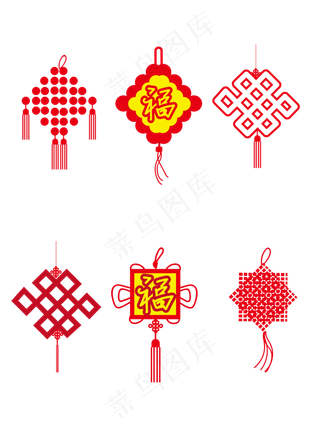 中国结中国风花纹矢量喜庆新年可,免抠元素