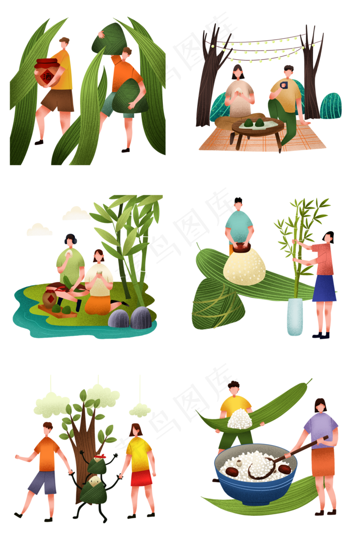 端午节人物合集(2000X3020(DPI:300))psd模版下载