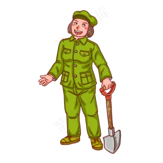 五一劳动节人物女军工人