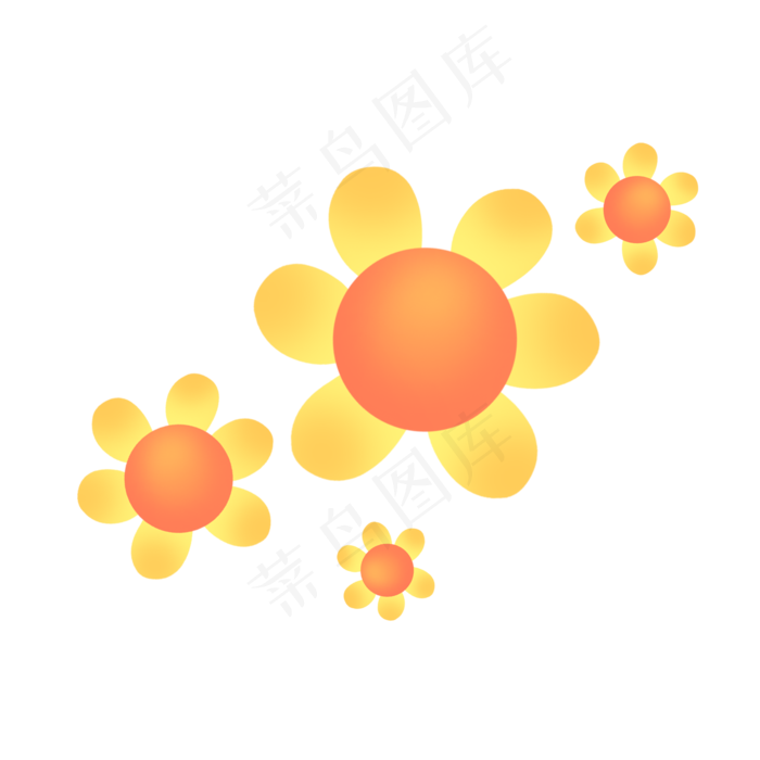 黄色可爱治愈太阳花