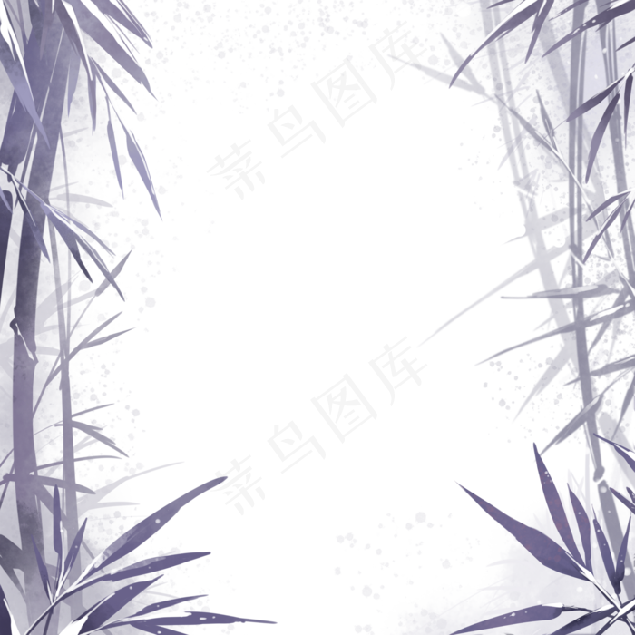 冬天雪中的竹(2200X2200(DPI:300))psd模版下载