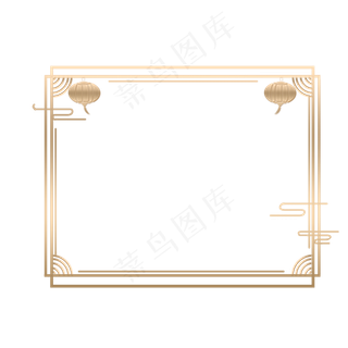 中国风金色云纹png下载,免抠元素