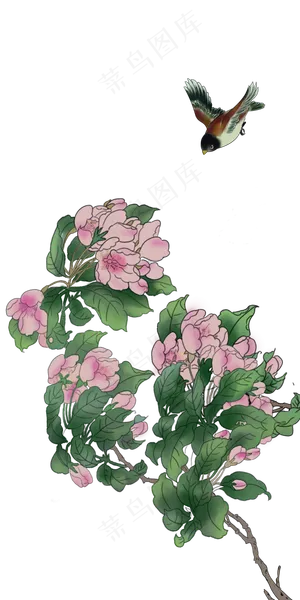 漂亮的工笔画手绘插画