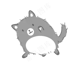 向你打招呼的小灰狗