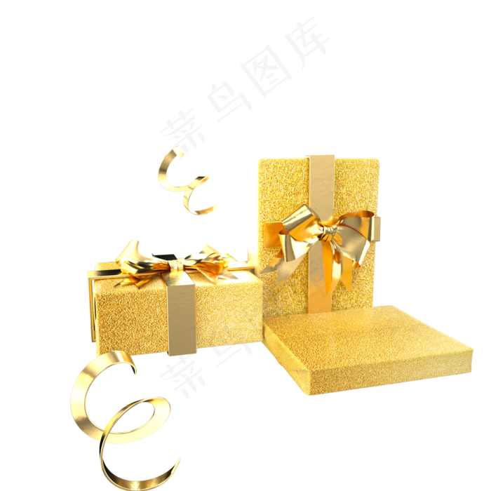 金色节日促销礼盒(2000*2000px)