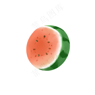 切开的半个西瓜水果很大个