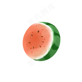 切开的半个西瓜水果很大个