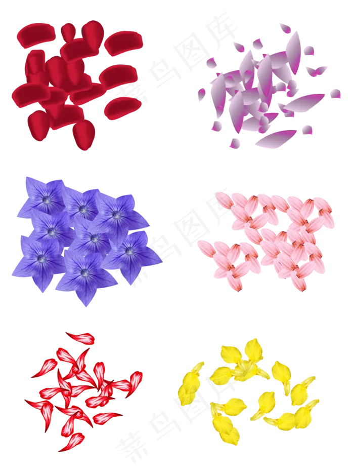 玫瑰荷花小清新粉色矢量花瓣素材(2048X2738(DPI:150))psd模版下载