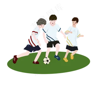 踢足球的小男孩