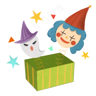 可爱愚人节小丑礼物PNG