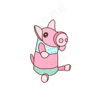 儿童玩具粉色猪猪素材