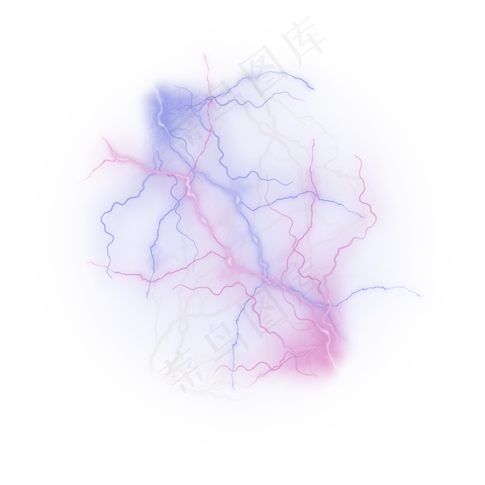 炫酷闪电蓝色紫色字母B(3000*3000px)psd模版下载