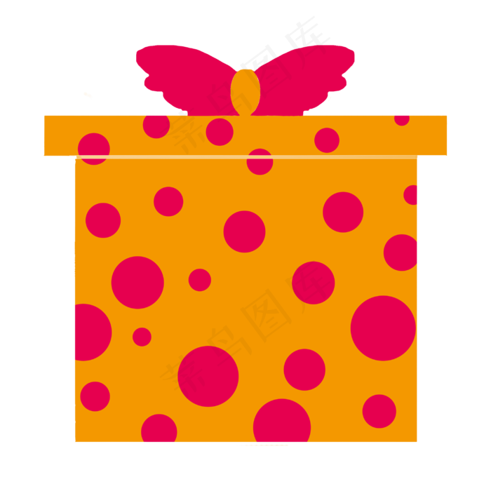 活泼可爱配色桃色蝴蝶结装饰礼盒