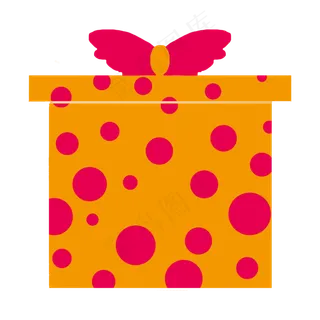 活泼可爱配色桃色蝴蝶结装饰礼盒